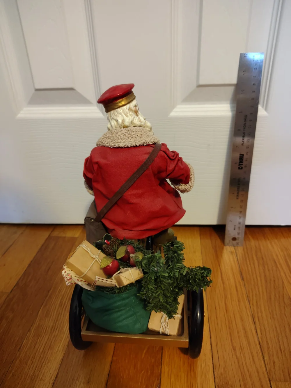 RARE Vintage Kurt Adler Fabriche Santa on Tricycle Mail Carrier Figurine Tagged